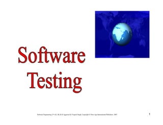 Software Engineering (3rd ed.), By K.K Aggarwal & Yogesh Singh, Copyright © New Age International Publishers, 2007

1

 