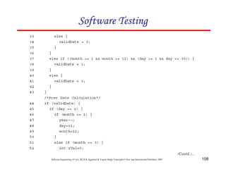 Software Testing

Software Engineering (3rd ed.), By K.K Aggarwal & Yogesh Singh, Copyright © New Age International Publishers, 2007

108

 