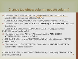 chapter 8 SQL.ppt | Databases | Computer Software and Applications
