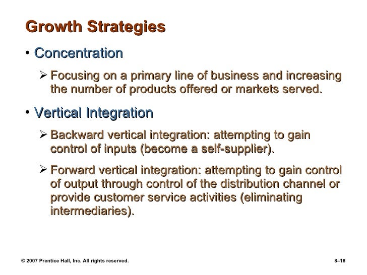 Growth strategy concentration and diversification