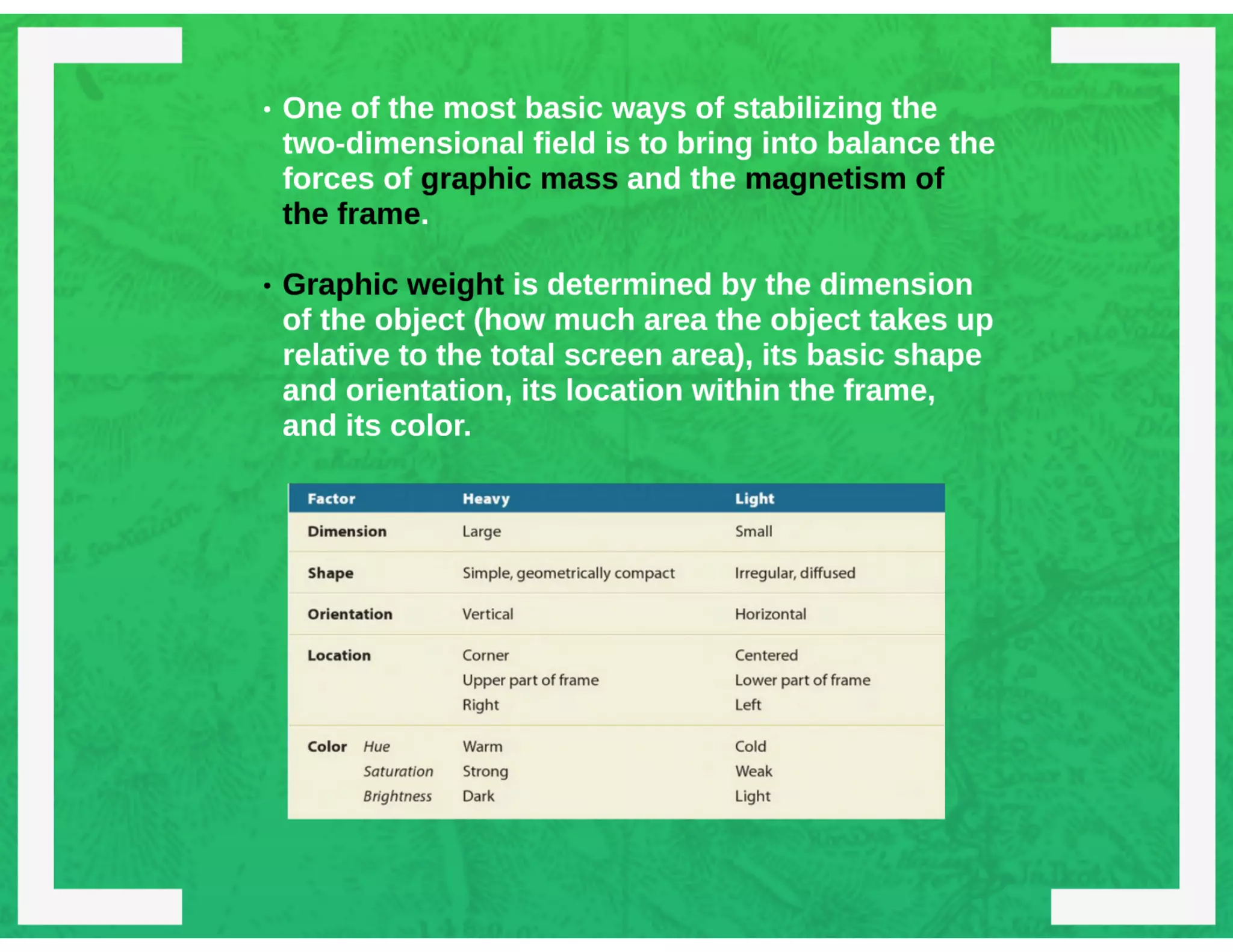 Chapter 8 structuring the two dimensional field interplay of screen forces