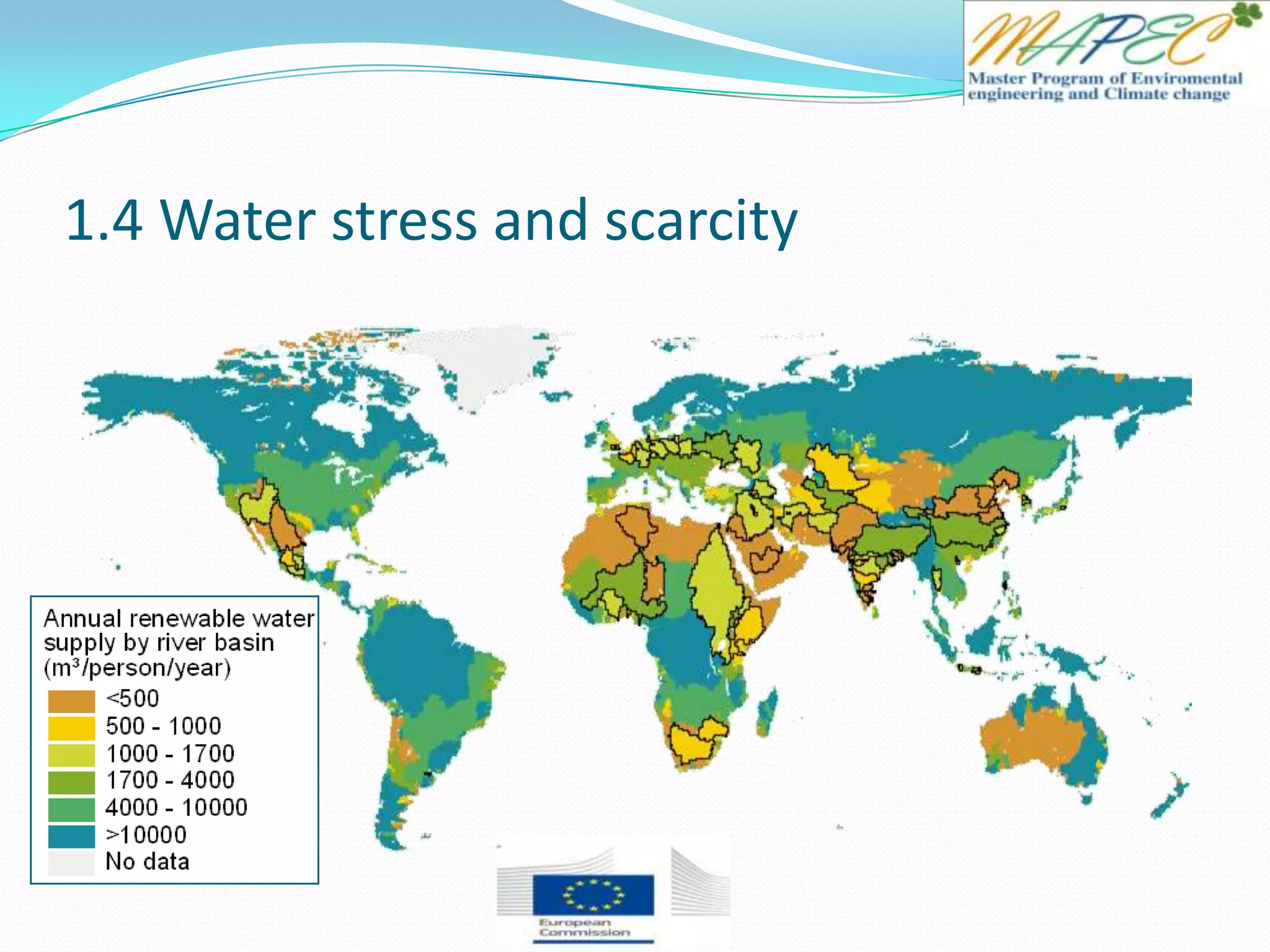 1.4 Water stress and scarcity
 