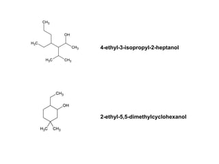 4-ethyl-3-isopropyl-2-heptanol 2-ethyl-5,5-dimethylcyclohexanol 