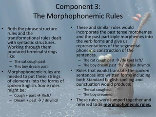 Morphophonemic Process Example Summary - Transformational-Generative Theory | PPTX