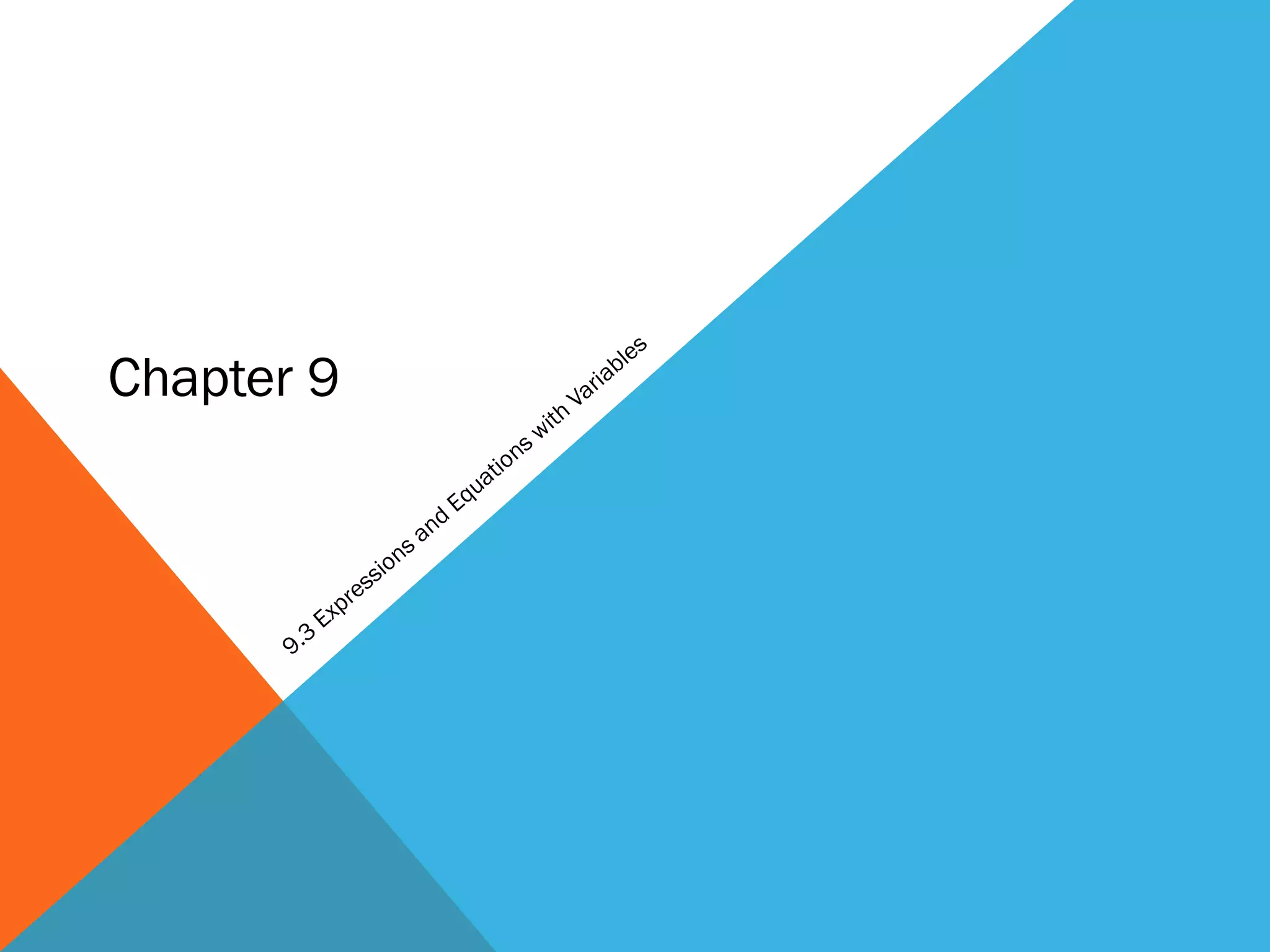 Equations, Expressions, Variables | PPT