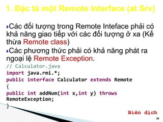 [Java] Khái niệm về RMI trong Java và cách sử dụng RMI | PPT