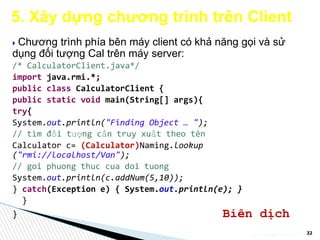 [Java] Khái niệm về RMI trong Java và cách sử dụng RMI | PPT