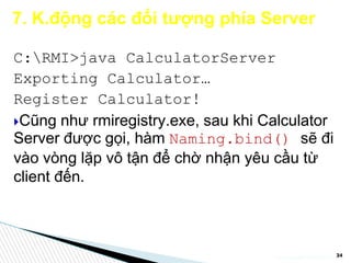 [Java] Khái niệm về RMI trong Java và cách sử dụng RMI | PPT