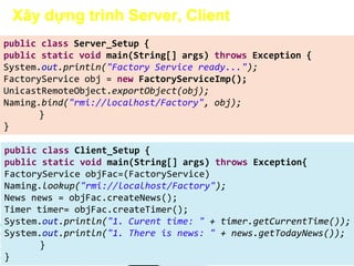 [Java] Khái niệm về RMI trong Java và cách sử dụng RMI | PPT