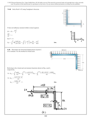 Structural Analysis (Solutions) Chapter 9 by Wajahat | PDF