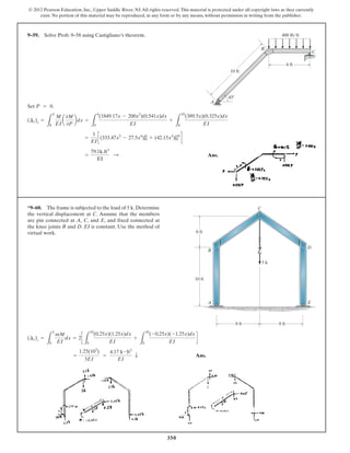 Structural Analysis (Solutions) Chapter 9 by Wajahat | PDF