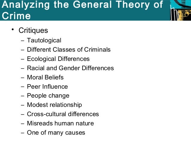 general theory of crime quizlet