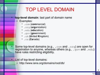 Upper Level Domain Chapter 9 : INTERNET | PPT