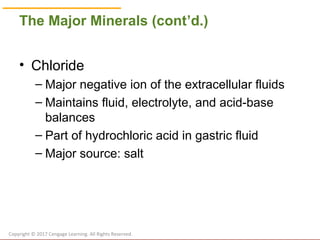 Chapter 9: Water and the Minerals | PPT