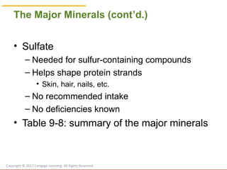 Chapter 9: Water and the Minerals | PPT