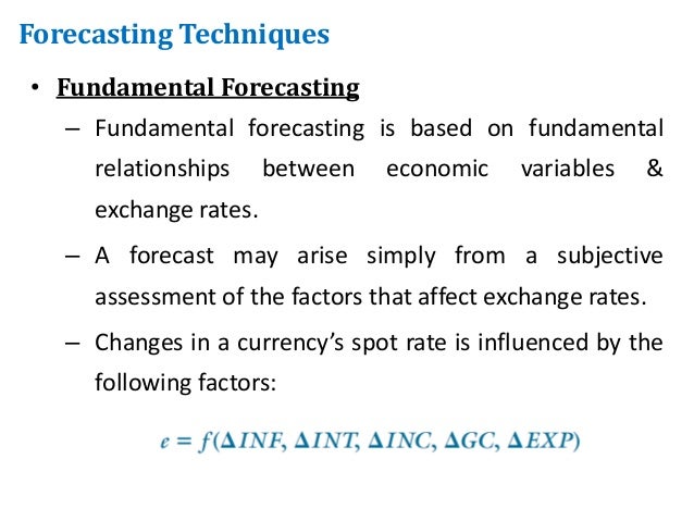 Forecasting Exchange Rates - 