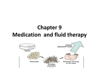 Chapter 9
Medication and fluid therapy
 