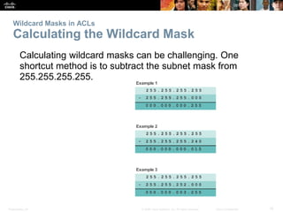 Presentation_ID 15© 2008 Cisco Systems, Inc. All rights reserved. Cisco Confidential
Wildcard Masks in ACLs
Calculating th...
