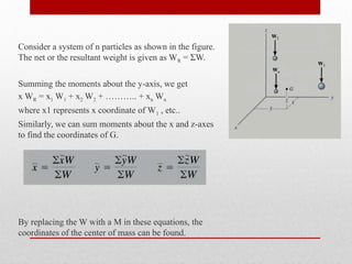 Wn Equation Mechanics: Statics of Rigid Bodies: Center of Gravity and Centroid | PPTX
