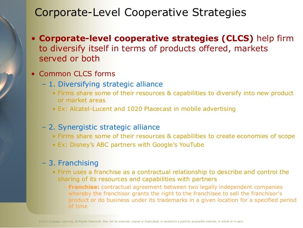 Chapter 9 cooperative strategy