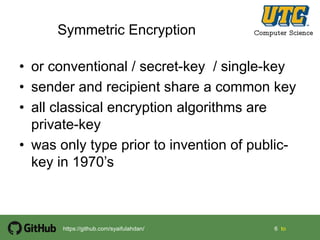 Chapter 9 cryptography- symetric encryption | PPT