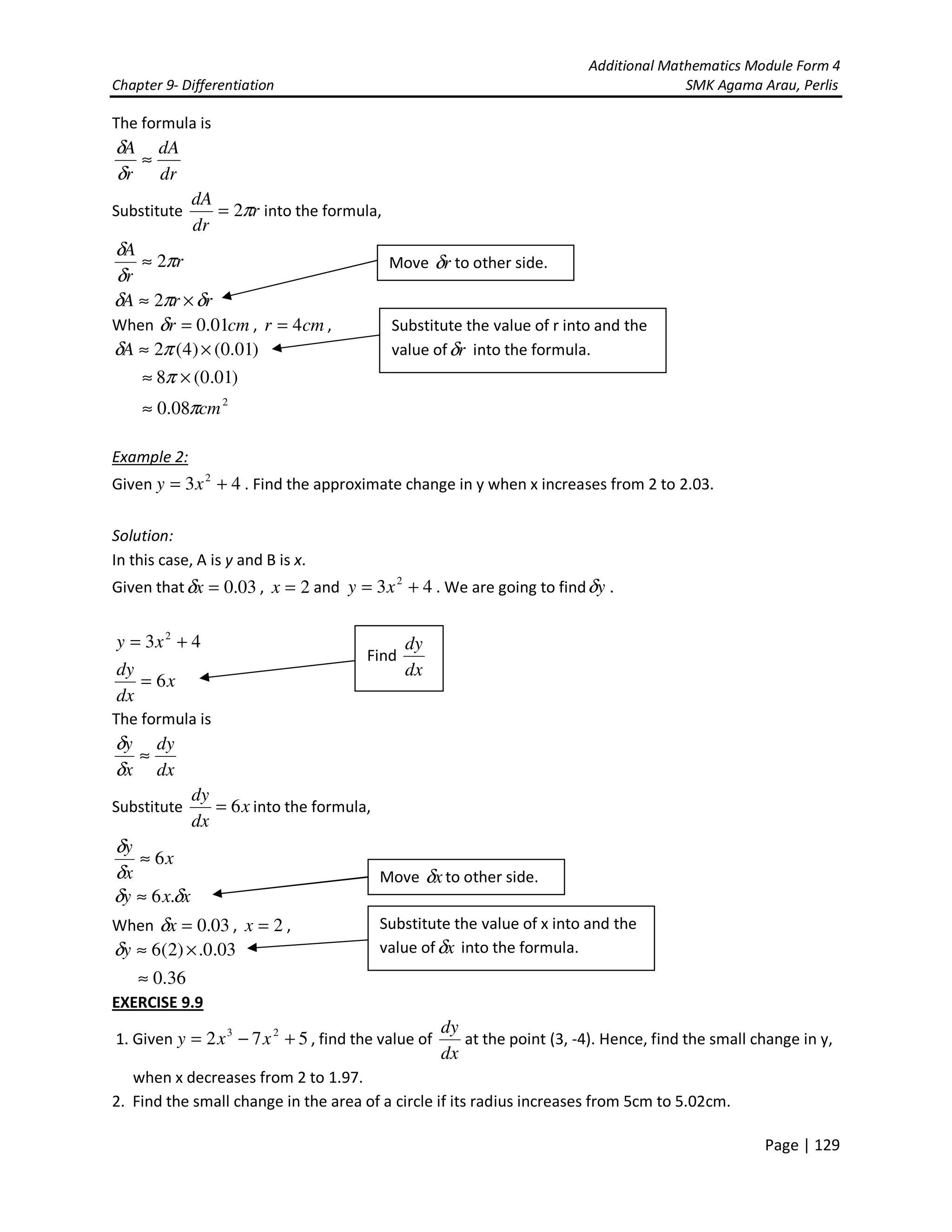 Chapter 9 differentiation | PDF