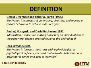 Defeiency Motivated Chapter 9 - Motivation in HRM | PPTX