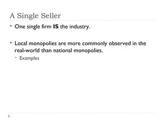 Managerial Economics (Chapter 9 - Monopoly)