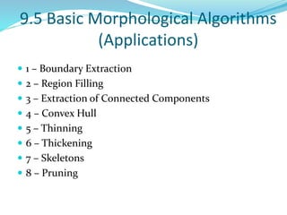 Chapter 9 morphological image processing | PPTX