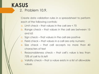 Reasonableness Check Example Information system control for system reliability | PPTX
