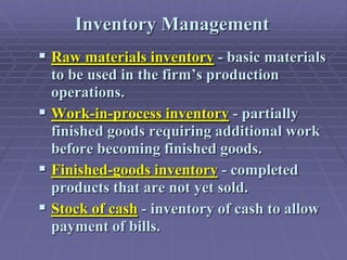 Chapter 9 & 10 accounts receivable and inventory management | PPTX