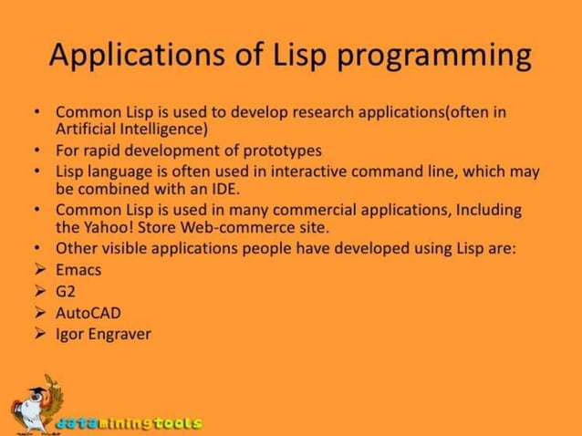 LISP Programming Language (Artificial Intelligence) | PPT