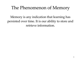 Chapter 9 ap psych- Memory | PPT