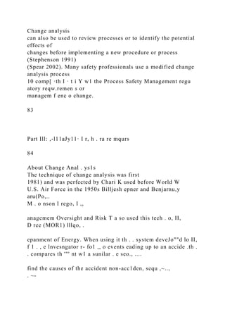 CHAPTER9 Barrier Analysis 0 ne of the most important p.docx