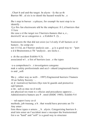 CHAPTER9 Barrier Analysis 0 ne of the most important p.docx