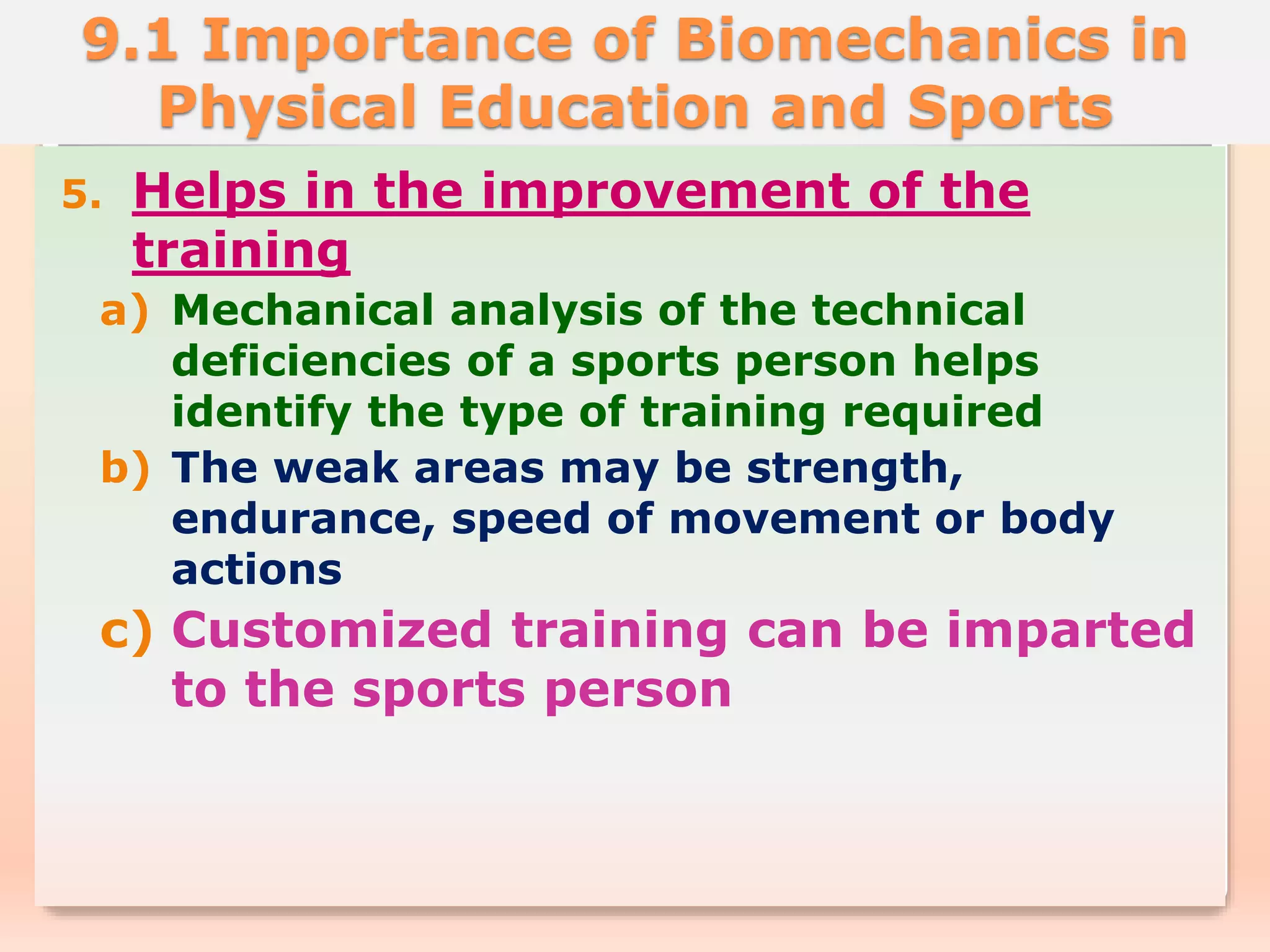 Chapter 9 Biomechanics and Sports | PPTX