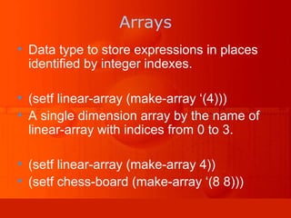 Advance LISP (Artificial Intelligence) | PPT