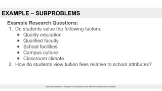 Chapter 9: Conclusions and Recommendations Formulation | PPTX