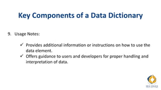 Chapter 9 Data Dictionaries system analysis and design.pptx