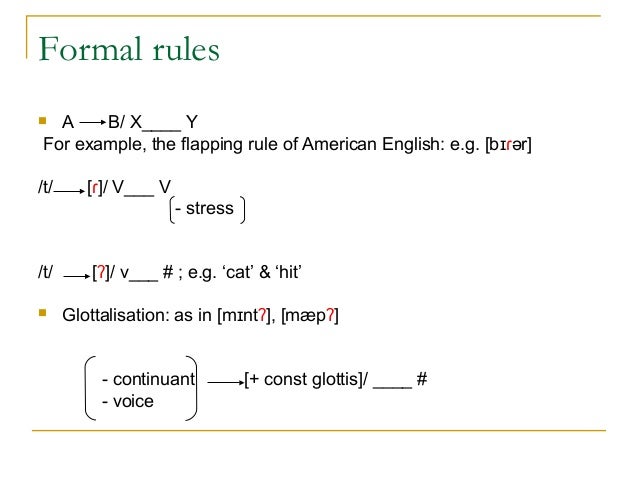 phonolgy chapter 9 phonological rules