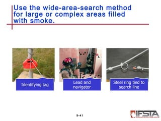 Use the wide-area-search method
for large or complex areas filled
with smoke.
9–41
 