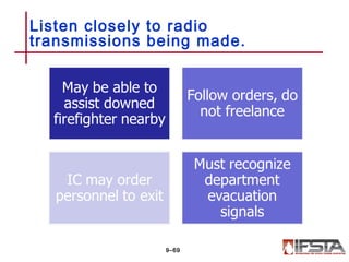 Listen closely to radio
transmissions being made.
9–69
 