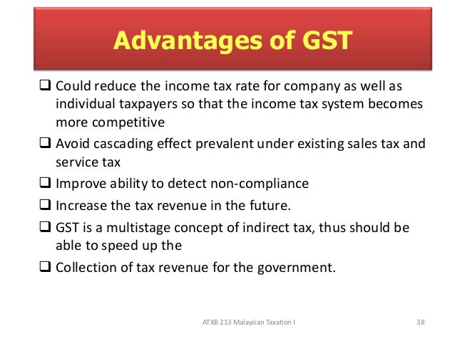 advantages of gst in malaysia