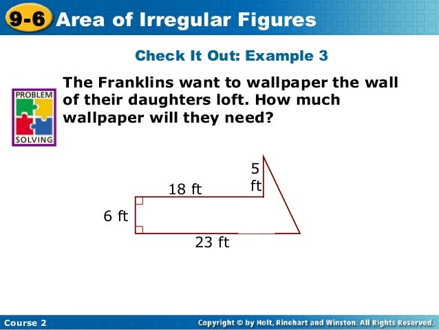 Area Of Irregular Figures Area Of Irregular Figures
