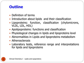 Comprehensive Overview of Lipids and Lipoproteins in Clinical Chemistry ...