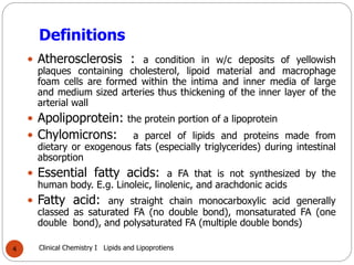 Comprehensive Overview of Lipids and Lipoproteins in Clinical Chemistry ...