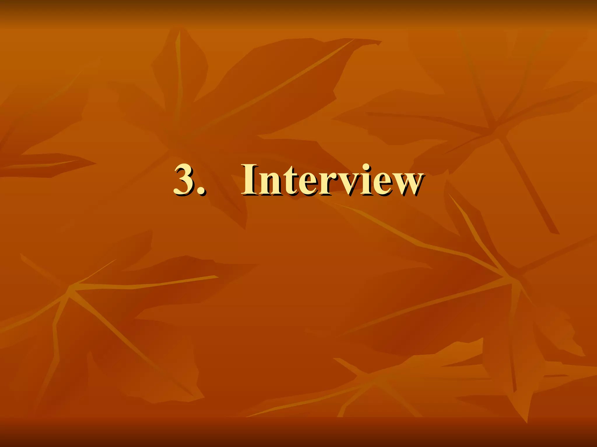 3. Interview
 