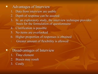 Chapter 9-METHODS OF DATA COLLECTION | PPT