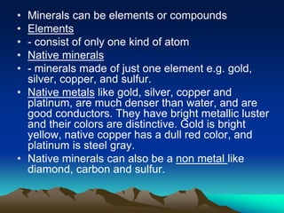 minerals | PPTX