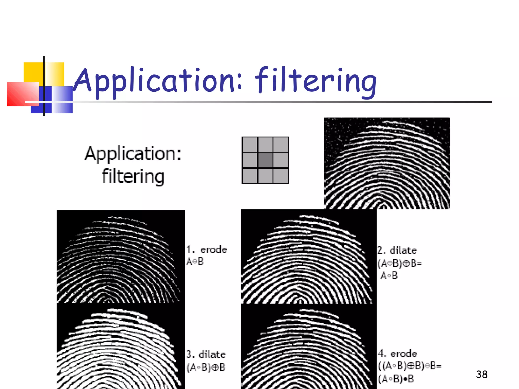 Application: filtering
38
 